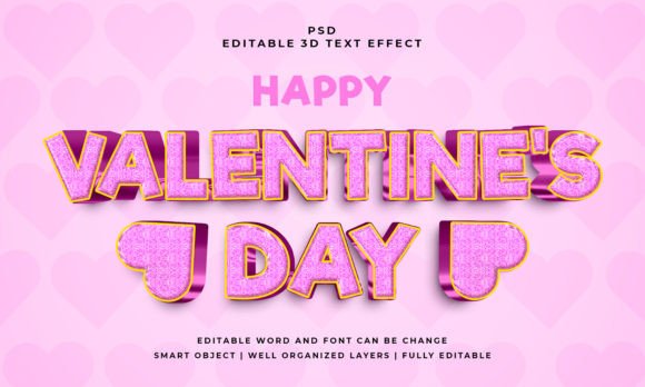 Celebrate with Dimension: 3D PSD Text Effects for Valentine's Day