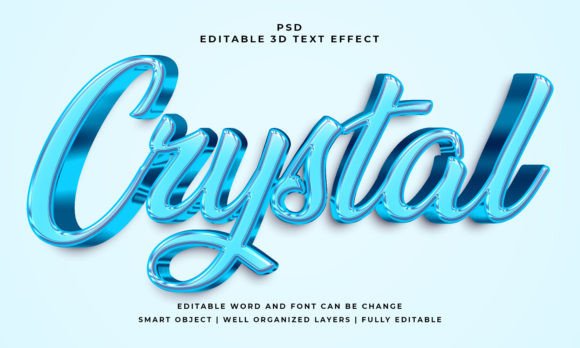 Crystal 3D Editable Text Effect: Instant Dimension for Your Designs