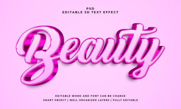 Elevate Your Design with Beauty 3D Editable Text Effects