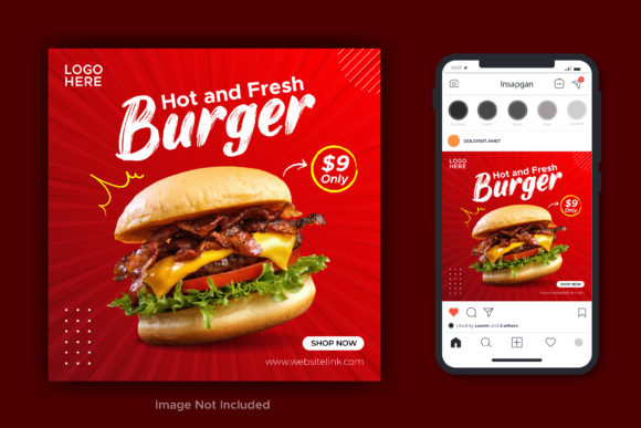 Elevate Your Feeds with a Food Social Media Post Banner Template