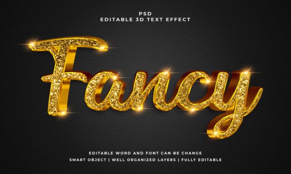 Fancy 3D Editable PSD Text Effect: Realistic Depth for Your Projects