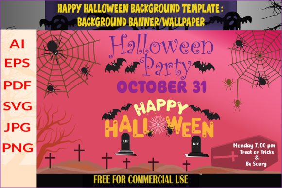 Happy Halloween Background Scary Template: A Spooky Design Asset