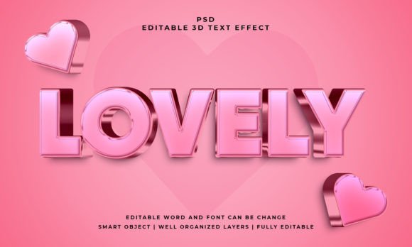 Lovely 3D Editable PSD Text Effect: Instant Depth for Your Designs