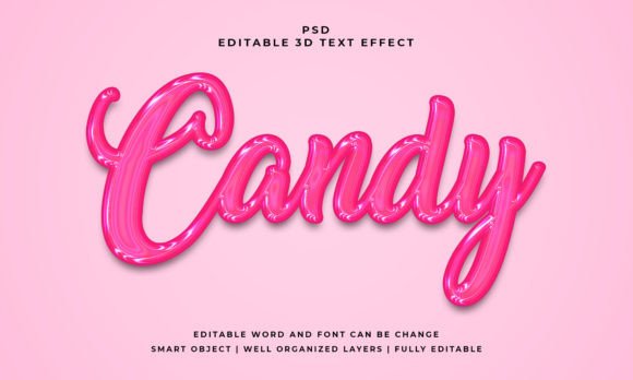 Make Your Text Pop with Candy 3D Editable Text Effect