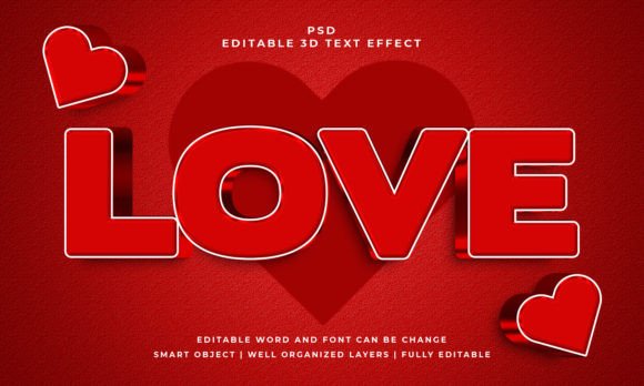Stunning 3D Effects Made Simple: The Love 3D PSD Text Effect